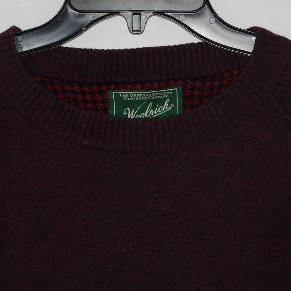 Woolrich Mens Large Burgundy Crewneck Sweater - Picture 3 of 3